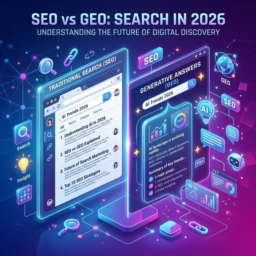 SEO vs GEO: What Businesses Need for Search in 2026